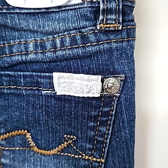 7 FOR ALL MANKIND | Toddler Girl's Embroidered Ruffle Top & Denim Jeans Set - Picture 16 of 16